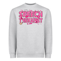 Heather Grey breast cancer speech therapist Heavyweight Sweatshirt - texasbilliewilder