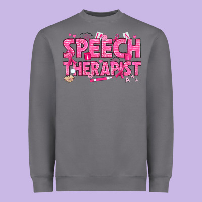 Breast Cancer Speech Therapist Heavyweight Sweatshirt Designed By Texasbilliewilder
