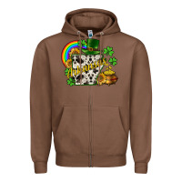 Chestnut Arkansas map St. Patrick's Zipper Hoodie - CowGirlArtShop