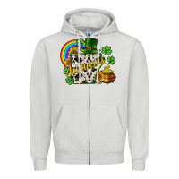 Dove Grey Arkansas map St. Patrick's Zipper Hoodie - CowGirlArtShop