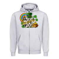 Heather Grey Arkansas map St. Patrick's Zipper Hoodie - CowGirlArtShop