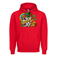 Red Arkansas map St. Patrick's Zipper Hoodie - CowGirlArtShop