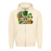 Sandshell Arkansas map St. Patrick's Zipper Hoodie - CowGirlArtShop