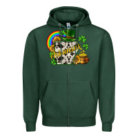 Sports Green Arkansas map St. Patrick's Zipper Hoodie - CowGirlArtShop
