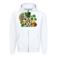 White Arkansas map St. Patrick's Zipper Hoodie - CowGirlArtShop
