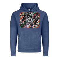 Vintage Denim cowhide and serape background Vintage Hoodie - RanaPortraitStore
