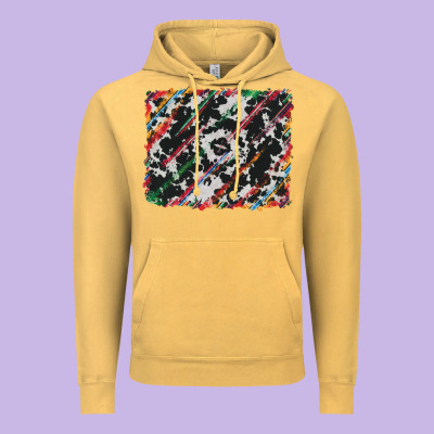 Cowhide And Serape Background Vintage Hoodie Designed By Ranaportraitstore