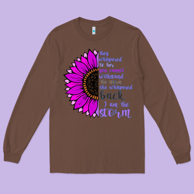 I Am The Storm Sunflower Long Sleeve Tee Designed By Bettercallsaul
