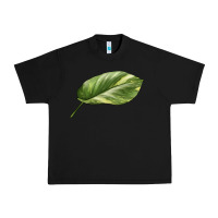 Black Golden Pothos Leaf Urban Heavy Tee - LillyAllenDesigns