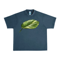 Midnight Navy Golden Pothos Leaf Urban Heavy Tee - LillyAllenDesigns