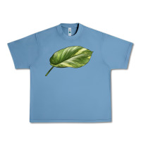 Pebble Blue Golden Pothos Leaf Urban Heavy Tee - LillyAllenDesigns