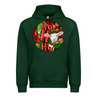 Forest Green ho ho ho merino wool baby sheep Urban Hoodie - LillyAllenDesigns
