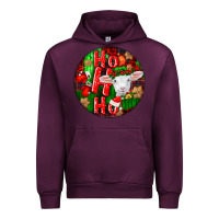 Mauve Wine ho ho ho merino wool baby sheep Urban Hoodie - LillyAllenDesigns