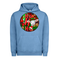 Pigment Pebble Blue ho ho ho merino wool baby sheep Urban Hoodie - LillyAllenDesigns