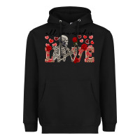 Black skeleton all you need is love Heavyweight Hoodie - FaDigitalArtStudio