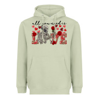 Matcha skeleton all you need is love Heavyweight Hoodie - FaDigitalArtStudio