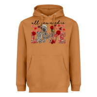 Meerkat skeleton all you need is love Heavyweight Hoodie - FaDigitalArtStudio