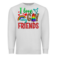 Dove Grey I Love My Gay Friends Premium Sweatshirt - BundleAndBundleShop