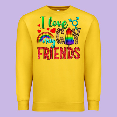 I Love My Gay Friends Premium Sweatshirt Designed By Bundleandbundleshop