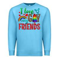 Ocean Blue I Love My Gay Friends Premium Sweatshirt - BundleAndBundleShop