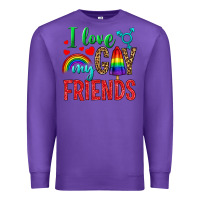 Purple I Love My Gay Friends Premium Sweatshirt - BundleAndBundleShop