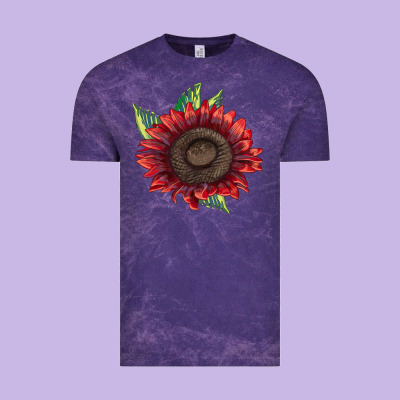 Procut Red Sunflower Vintage Tee Designed By Lillyallendesigns