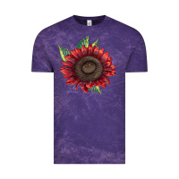Cloud Purple ProCut Red Sunflower Vintage Tee - LillyAllenDesigns