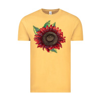 Vintage Mustard ProCut Red Sunflower Vintage Tee - LillyAllenDesigns