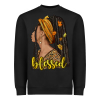 Black Fall afro woman blessed Heavyweight Sweatshirt - NancyCooperArtShop