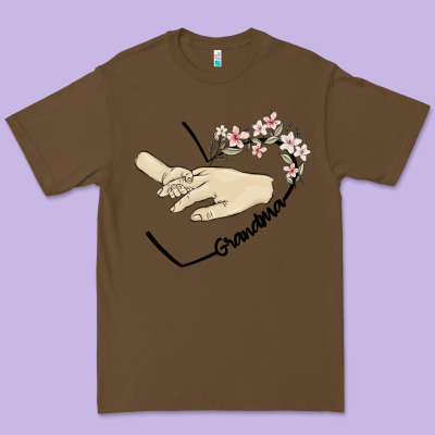 Personalized Grandma Premium Tee Designed By Maliassmallbusiness