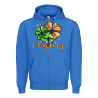 True Royal Feeling lucky with clover Zipper Hoodie - HowdyJamesFarm