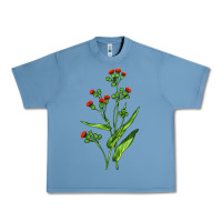 Pebble Blue Tassel Flower Illustrations Urban Heavy Tee - LillyAllenDesigns