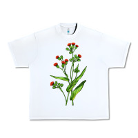 White Tassel Flower Illustrations Urban Heavy Tee - LillyAllenDesigns