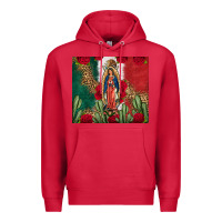 Cardinal Our Lady Of Guadalupe Mexican Flag Roses Cactus Premium Hoodie - FaDigitalArtStudio