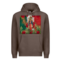 Coffee Our Lady Of Guadalupe Mexican Flag Roses Cactus Premium Hoodie - FaDigitalArtStudio