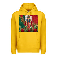 Lemon Our Lady Of Guadalupe Mexican Flag Roses Cactus Premium Hoodie - FaDigitalArtStudio
