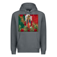Rock Our Lady Of Guadalupe Mexican Flag Roses Cactus Premium Hoodie - FaDigitalArtStudio