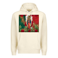Sandshell Our Lady Of Guadalupe Mexican Flag Roses Cactus Premium Hoodie - FaDigitalArtStudio