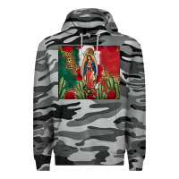 Slate Camo Our Lady Of Guadalupe Mexican Flag Roses Cactus Premium Hoodie - FaDigitalArtStudio