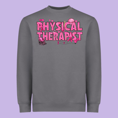 Breast Cancer Physical Therapist Heavyweight Sweatshirt Designed By Texasbilliewilder
