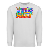 Dove Grey Always An Ally Pride LGBTQ Premium Sweatshirt - BundleAndBundleShop