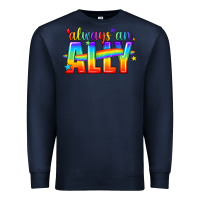 Navy Always An Ally Pride LGBTQ Premium Sweatshirt - BundleAndBundleShop