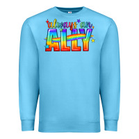 Ocean Blue Always An Ally Pride LGBTQ Premium Sweatshirt - BundleAndBundleShop