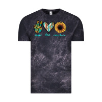Cloud Black peace love sunshine Vintage Tee - JahusDesignShop