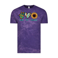 Cloud Purple peace love sunshine Vintage Tee - JahusDesignShop