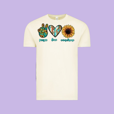 Peace Love Sunshine Vintage Tee Designed By Jahusdesignshop