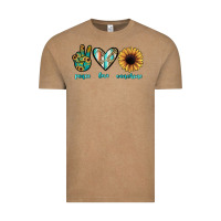 Vintage Coffee peace love sunshine Vintage Tee - JahusDesignShop