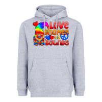 Heather Grey Love Gnomes No Bounds Heavyweight Hoodie - BundleAndBundleShop