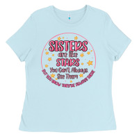 Baby Blue sisters are like stars you can't always see them Ladies Tee - MaliasSmallBusiness