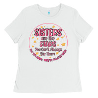 White sisters are like stars you can't always see them Ladies Tee - MaliasSmallBusiness